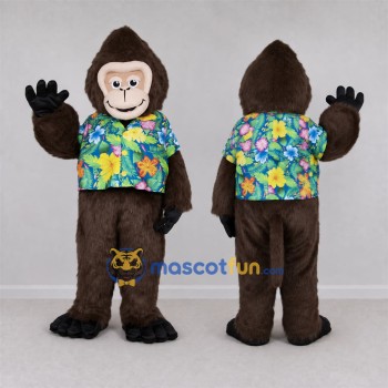 Custom Brown Monkey Mascot Costume Adult Full Body Suit for Tropical Parties