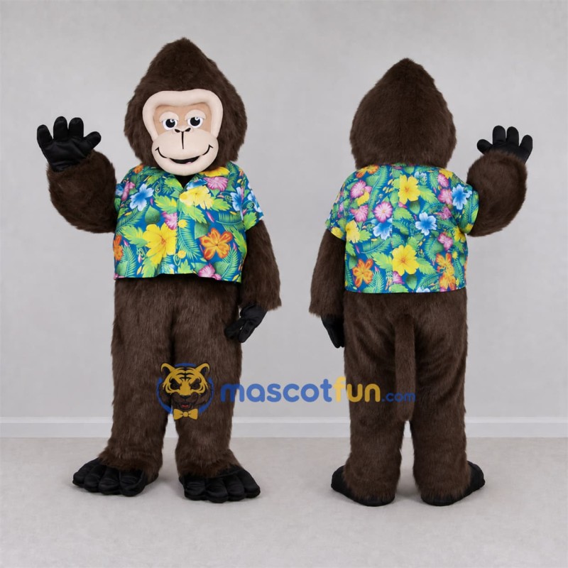 Custom Brown Monkey Mascot Costume Adult Full Body Suit for Tropical Parties Custom Brown Monkey Mascot Costume Adult Full Body Suit for Tropical Parties