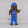 Custom Brown Builder Rodent Mascot Costume Adult Full Body Suit for Construction Events Custom Brown Builder Rodent Mascot Costume Adult Full Body Suit for Construction Events