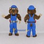 Custom Brown Builder Rodent Mascot Costume Adult Full Body Suit for Construction Events