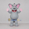 Custom Gray and Pink Elephant Mascot Costume Adult Full Body Suit for Zoo Events