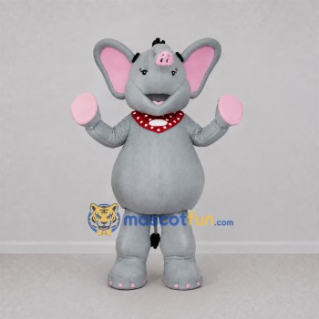 Custom Gray and Pink Elephant Mascot Costume Adult Full Body Suit for Zoo Events Custom Gray and Pink Elephant Mascot Costume Adult Full Body Suit for Zoo Events