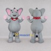 Custom Gray and Pink Elephant Mascot Costume Adult Full Body Suit for Zoo Events