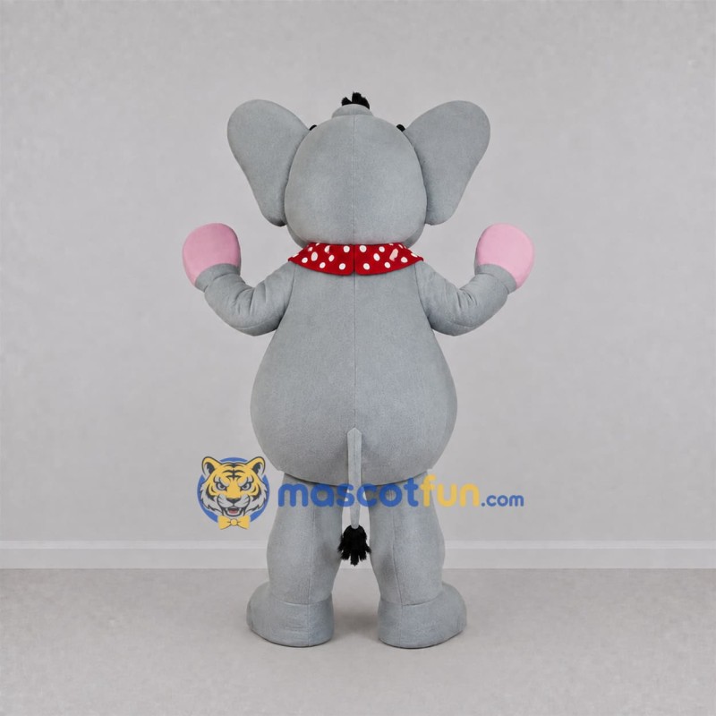 Custom Gray and Pink Elephant Mascot Costume Adult Full Body Suit for Zoo Events