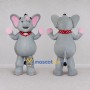 Custom Gray and Pink Elephant Mascot Costume Adult Full Body Suit for Zoo Events