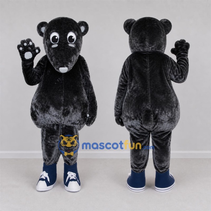Custom Dark Gray Animal Character Mascot Costume Adult Full Body Suit for School Events Custom Dark Gray Animal Character Mascot Costume Adult Full Body Suit for School Events
