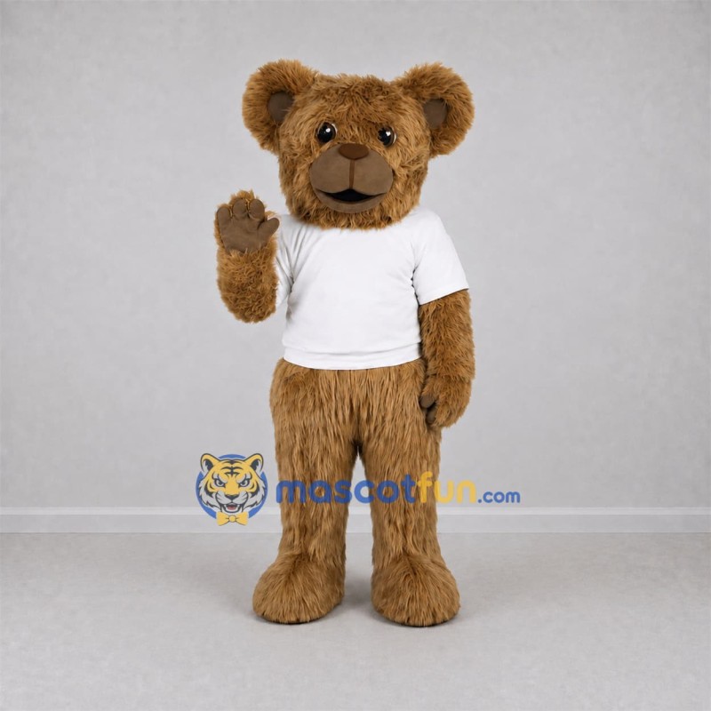 Custom Brown Teddy Bear Mascot Costume Adult Full Body Suit for Birthday Parties