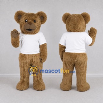 Custom Brown Teddy Bear Mascot Costume Adult Full Body Suit for Birthday Parties