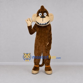 Custom Brown Monkey Mascot Costume Adult Full Body Suit for Jungle Themed Parties Custom Brown Monkey Mascot Costume Adult Full Body Suit for Jungle Themed Parties