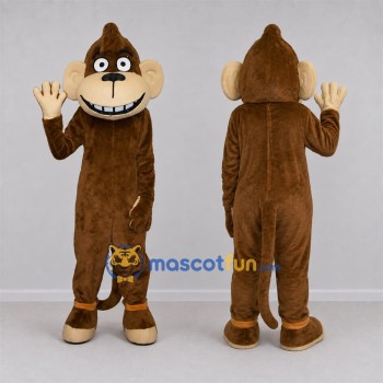 Custom Brown Monkey Mascot Costume Adult Full Body Suit for Jungle Themed Parties