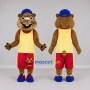 Custom Brown Rodent Mascot Costume Adult Full Body Suit for Sports Events