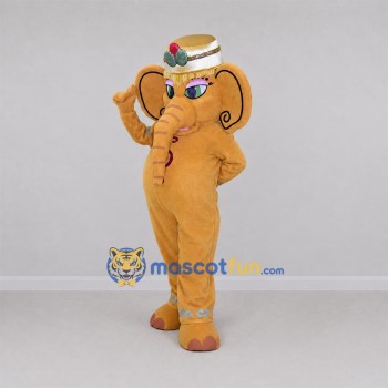 Custom Golden Yellow Elephant Mascot Costume Adult Full Body Suit for Festivals Custom Golden Yellow Elephant Mascot Costume Adult Full Body Suit for Festivals