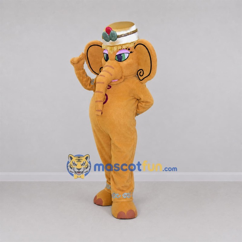 Custom Golden Yellow Elephant Mascot Costume Adult Full Body Suit for Festivals Custom Golden Yellow Elephant Mascot Costume Adult Full Body Suit for Festivals