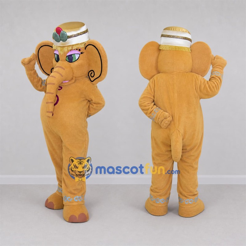 Custom Golden Yellow Elephant Mascot Costume Adult Full Body Suit for Festivals Custom Golden Yellow Elephant Mascot Costume Adult Full Body Suit for Festivals