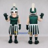 Custom Green and Silver Ancient Warrior Mascot Costume Adult Full Body Suit for Sports Events Custom Green and Silver Ancient Warrior Mascot Costume Adult Full Body Suit for Sports Events