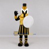 Custom Gold and Black Ancient Warrior Mascot Costume Adult Full Body Suit for Sports Events Custom Gold and Black Ancient Warrior Mascot Costume Adult Full Body Suit for Sports Events