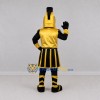 Custom Gold and Black Ancient Warrior Mascot Costume Adult Full Body Suit for Sports Events Custom Gold and Black Ancient Warrior Mascot Costume Adult Full Body Suit for Sports Events
