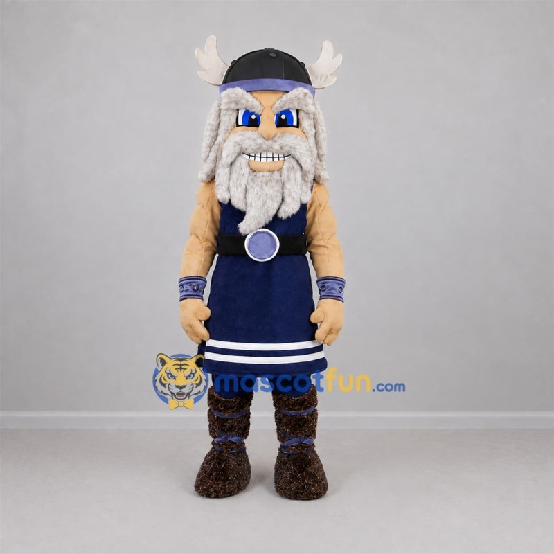 Custom Navy Blue Viking Mascot Costume Adult Full Body Suit for Sports Events Custom Navy Blue Viking Mascot Costume Adult Full Body Suit for Sports Events