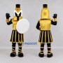 Custom Gold and Black Ancient Warrior Mascot Costume Adult Full Body Suit for Sports Events