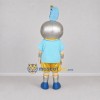 Custom Light Blue and Silver Knight Mascot Costume Adult Full Body Suit for School Events Custom Light Blue and Silver Knight Mascot Costume Adult Full Body Suit for School Events