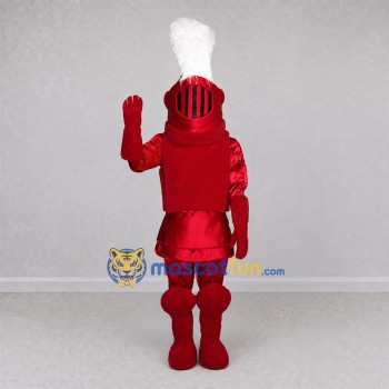 Custom Red Armored Knight Mascot Costume Adult Full Body Suit for Medieval Events