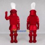 Custom Red Armored Knight Mascot Costume Adult Full Body Suit for Medieval Events