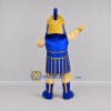 Custom Blue and Gold Ancient Warrior Mascot Costume Adult Full Body Suit for Sports Events Custom Blue and Gold Ancient Warrior Mascot Costume Adult Full Body Suit for Sports Events