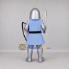 Custom Light Blue and Silver Knight Mascot Costume Adult Full Body Suit for Medieval Events Custom Light Blue and Silver Knight Mascot Costume Adult Full Body Suit for Medieval Events