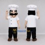 Custom White and Black Chef Mascot Costume Adult Full Body Suit for Restaurant Promotions