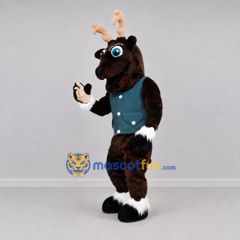 Custom Brown Deer Mascot Costume Adult Full Body Suit for Holiday Events Custom Brown Deer Mascot Costume Adult Full Body Suit for Holiday Events
