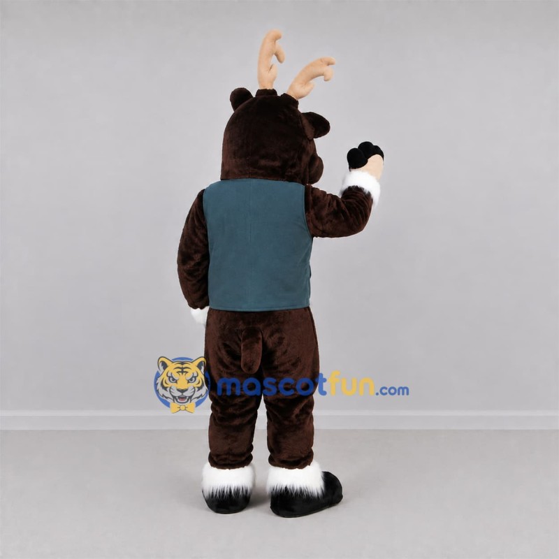 Custom Brown Deer Mascot Costume Adult Full Body Suit for Holiday Events Custom Brown Deer Mascot Costume Adult Full Body Suit for Holiday Events