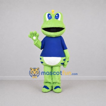 Custom Green Frog Mascot Costume Adult Full Body Suit for School Events Custom Green Frog Mascot Costume Adult Full Body Suit for School Events