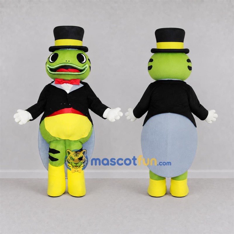 Custom Green Tuxedo Frog Mascot Costume Adult Full Body Suit for Stage Shows Custom Green Tuxedo Frog Mascot Costume Adult Full Body Suit for Stage Shows