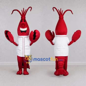Custom Red Lobster Mascot Costume Adult Full Body Suit for Seafood Festivals