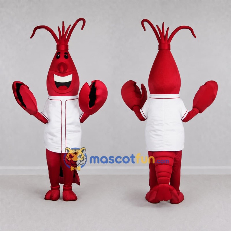Custom Red Lobster Mascot Costume Adult Full Body Suit for Seafood Festivals Custom Red Lobster Mascot Costume Adult Full Body Suit for Seafood Festivals