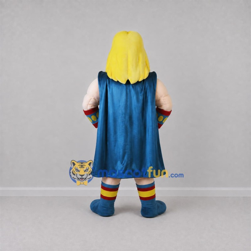 Custom Blue and Red Fantasy Warrior Mascot Costume Adult Full Body Suit for Fantasy Events Custom Blue and Red Fantasy Warrior Mascot Costume Adult Full Body Suit for Fantasy Events