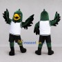 Custom Green and Black Bird Mascot Costume Adult Full Body Suit for Basketball Games