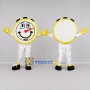 Custom Yellow and White Stopwatch Mascot Costume Adult Full Body Suit for Sports Events