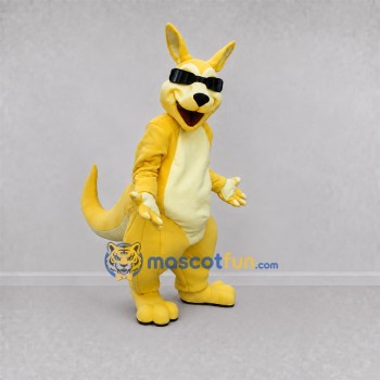 Custom Yellow Kangaroo Mascot Costume Adult Full Body Suit for Outdoor Events