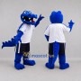 Custom Blue Crocodile Mascot Costume Adult Full Body Suit for Sports Events
