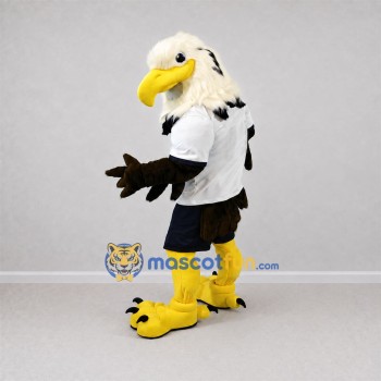 Custom Brown and White Bald Eagle Mascot Costume Adult Full Body Suit for Sports Events Custom Brown and White Bald Eagle Mascot Costume Adult Full Body Suit for Sports Events