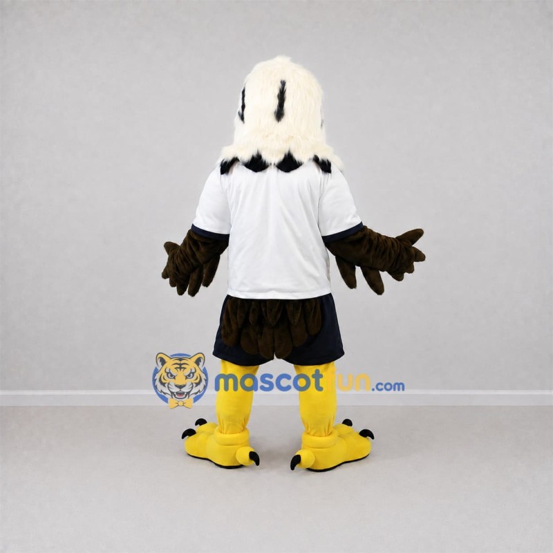 Custom Brown and White Bald Eagle Mascot Costume Adult Full Body Suit for Sports Events Custom Brown and White Bald Eagle Mascot Costume Adult Full Body Suit for Sports Events
