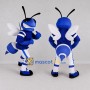 Custom Blue and White Hornet Mascot Costume Adult Full Body Suit for Sports Events