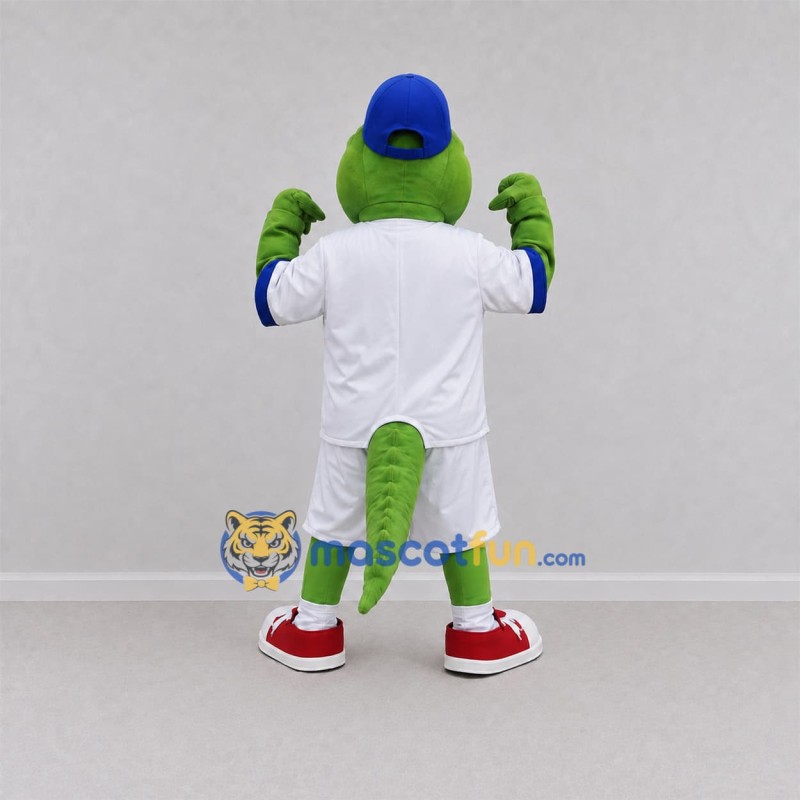 Custom Green Crocodile Mascot Costume Adult Full Body Suit for Baseball Games Custom Green Crocodile Mascot Costume Adult Full Body Suit for Baseball Games