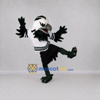 Custom Green and White Bird Mascot Costume Adult Full Body Suit for Sports Events