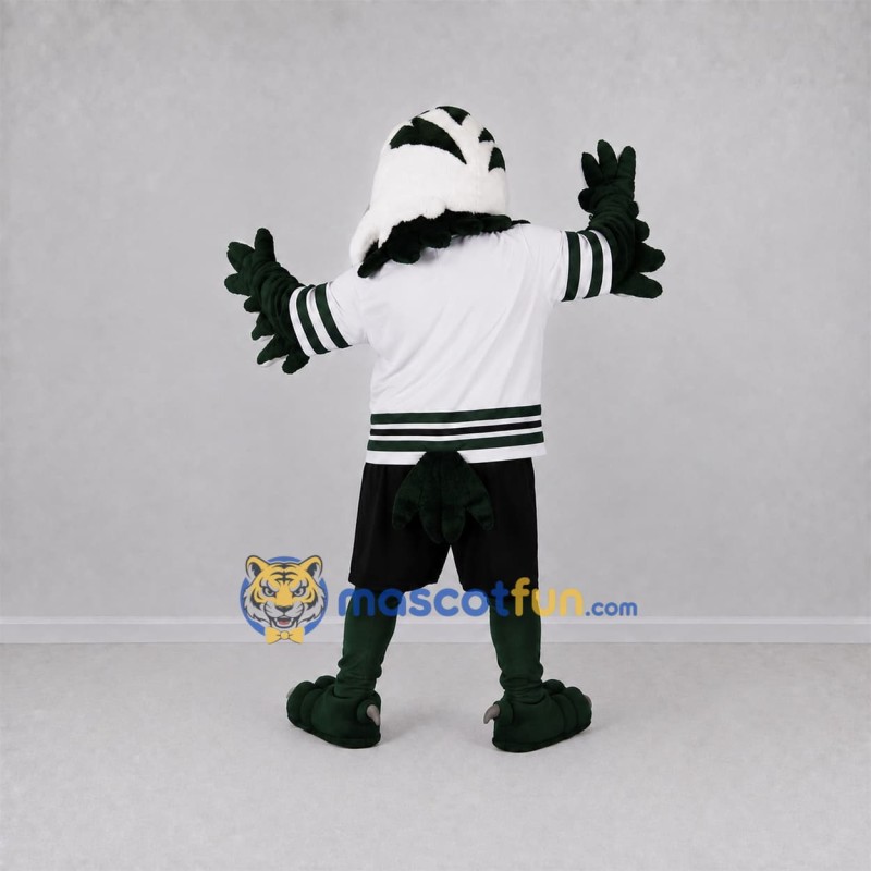 Custom Green and White Bird Mascot Costume Adult Full Body Suit for Sports Events Custom Green and White Bird Mascot Costume Adult Full Body Suit for Sports Events