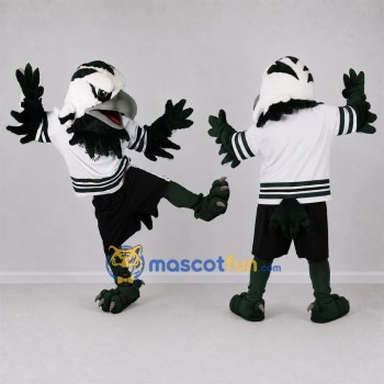 Custom Green and White Bird Mascot Costume Adult Full Body Suit for Sports Events