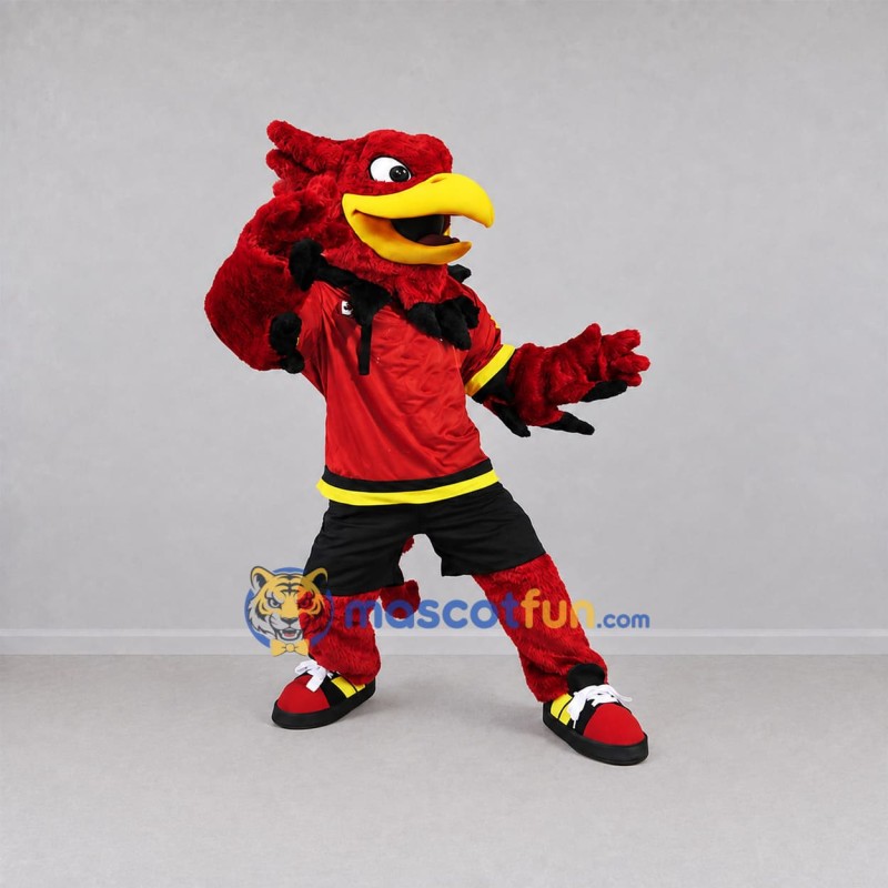 Custom Red Bird Mascot Costume Adult Full Body Suit for Sports Events Custom Red Bird Mascot Costume Adult Full Body Suit for Sports Events