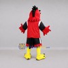 Custom Red and Black Bird Mascot Costume Adult Full Body Suit for Sports Events Custom Red and Black Bird Mascot Costume Adult Full Body Suit for Sports Events