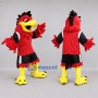 Custom Red and Black Bird Mascot Costume Adult Full Body Suit for Sports Events